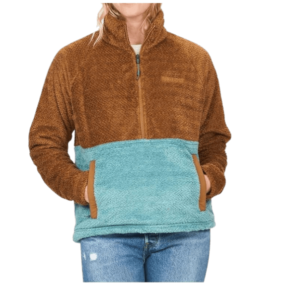 Marmot Womens Homestead Fleece 1/2 Zip Large Hazel/Blue Agave Pullover