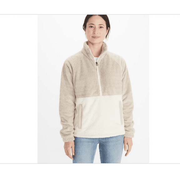 Marmot Women's Homestead Fleece 1/2 Zip Top - Medium - Sandbar / Papyrus