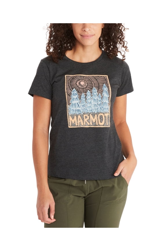 Womens Woodblock-Print T-Shirt;Small