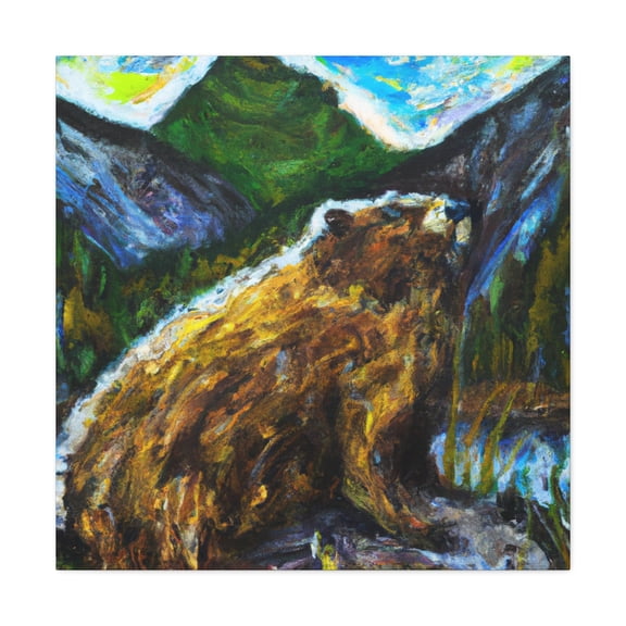 Marmot in Impressionism - Canvas