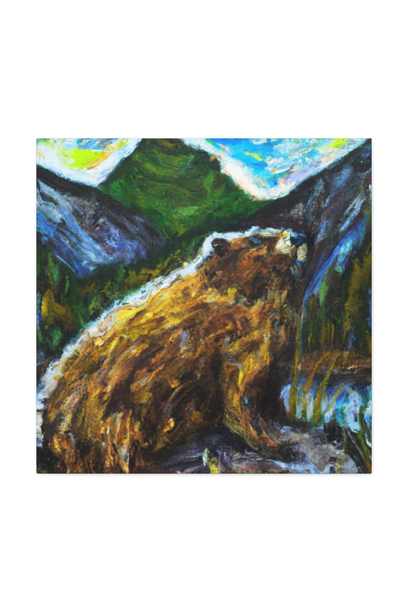 Marmot in Impressionism - Canvas