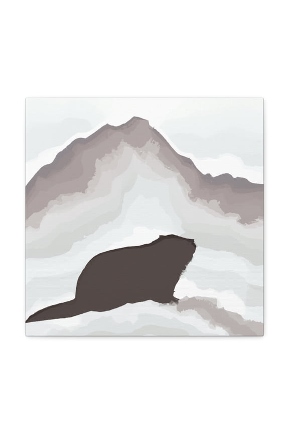 Marmot in Minimalism - Canvas