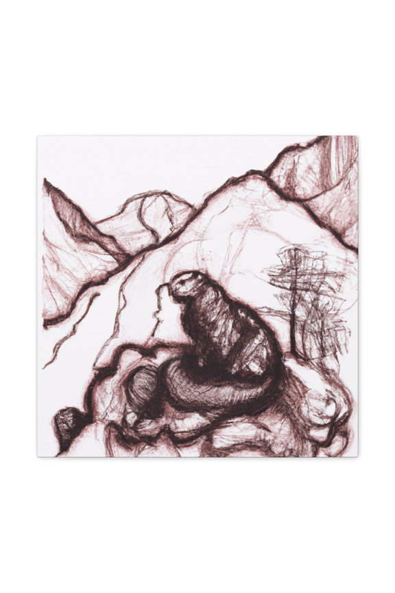 Marmot in Rococo Style - Canvas
