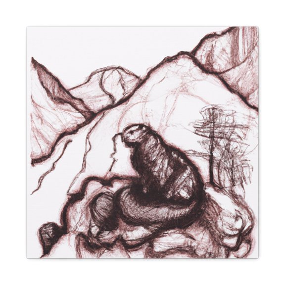 Marmot in Rococo Style - Canvas
