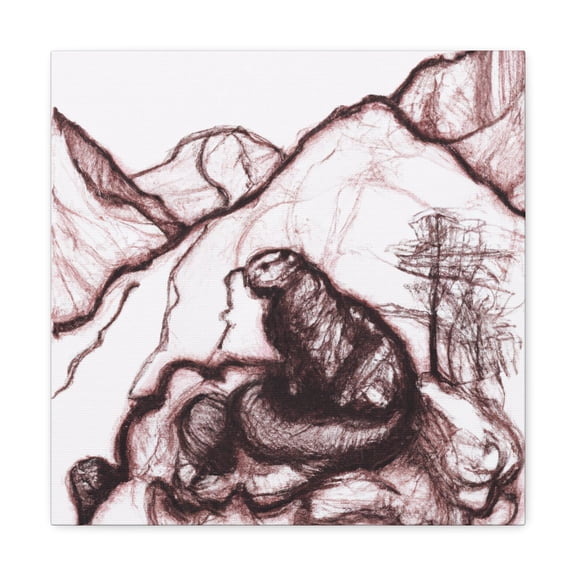 Marmot in Rococo Style - Canvas