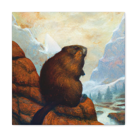 Marmot in Springtime - Canvas
