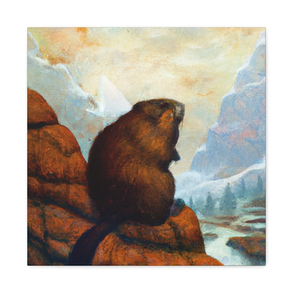 Marmot in Springtime - Canvas