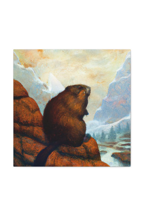 Marmot in Springtime - Canvas