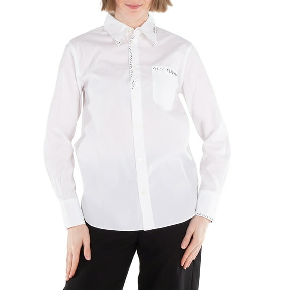 Marni Tailored White Cotton Shirt (Women's)