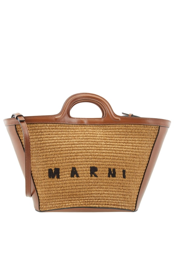 Women's "Tropicalia" Small Tote Bag Brown