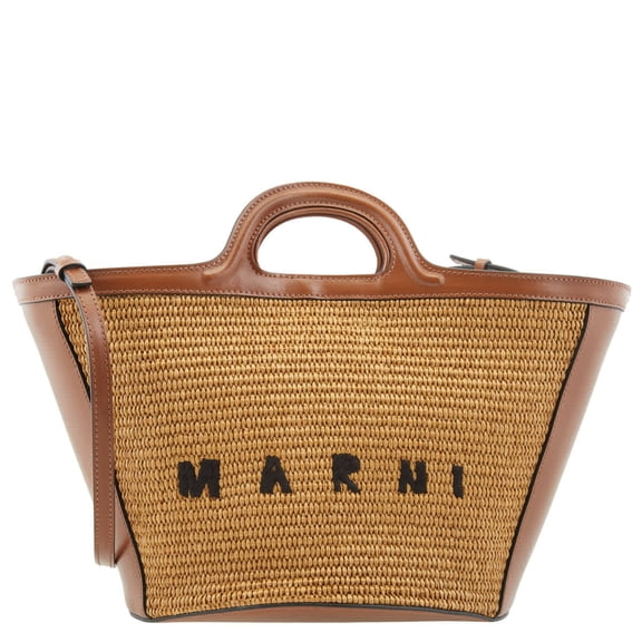 Marni Women's "Tropicalia" Small Tote Bag Brown