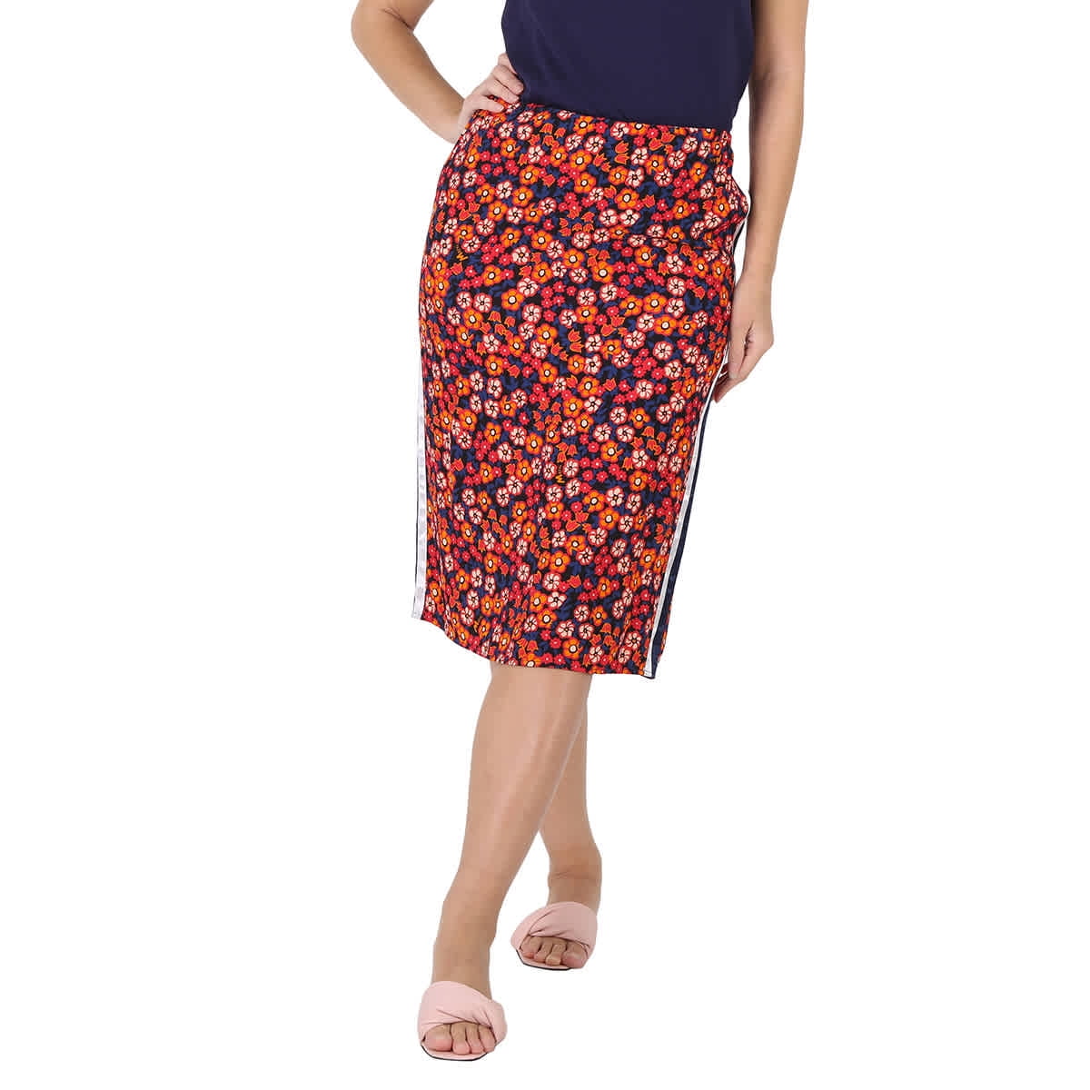 【関税&送料込み】Marni Exposed Lining Skirt Marni Ladies Floral-print Straight Skirt, Brand Size 40 (US