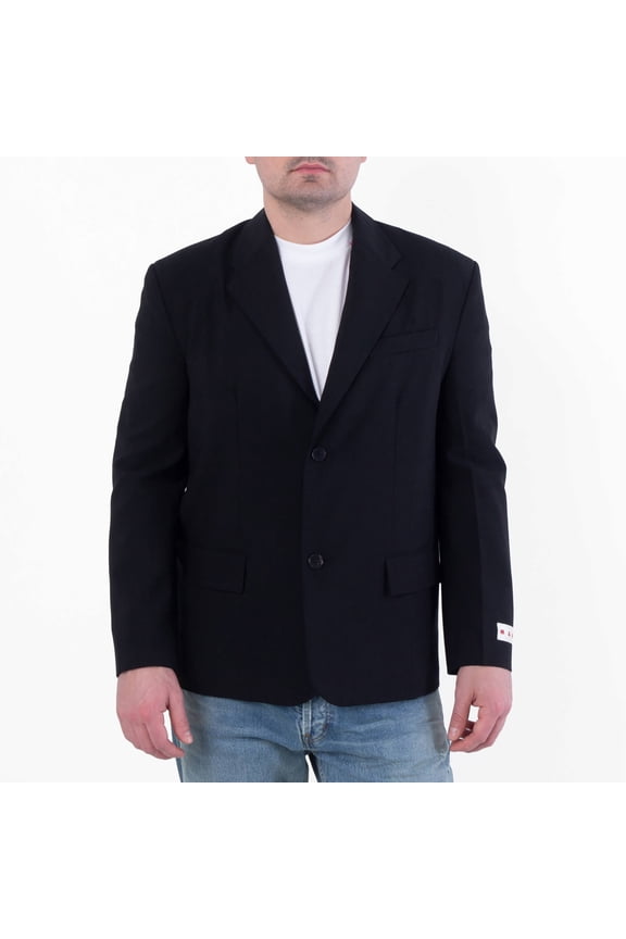 Logo Embroidered Single Breasted Blazer, Brand Size 48 ( US Size 38 )