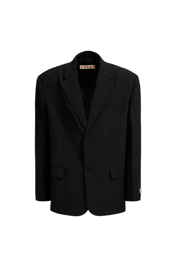 Logo Embroidered Single Breasted Blazer, Brand Size 48 ( US Size 38 )