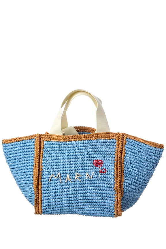 Macrame Sillo Small Shopper Tote, Blue