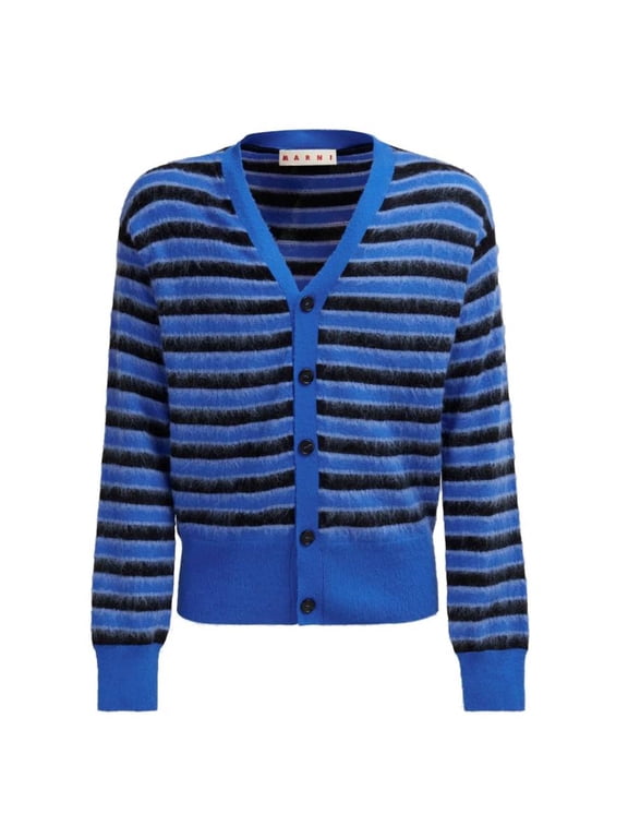 Man Blue Virgin Wool Cardigan Blue Sizes IT 34-64