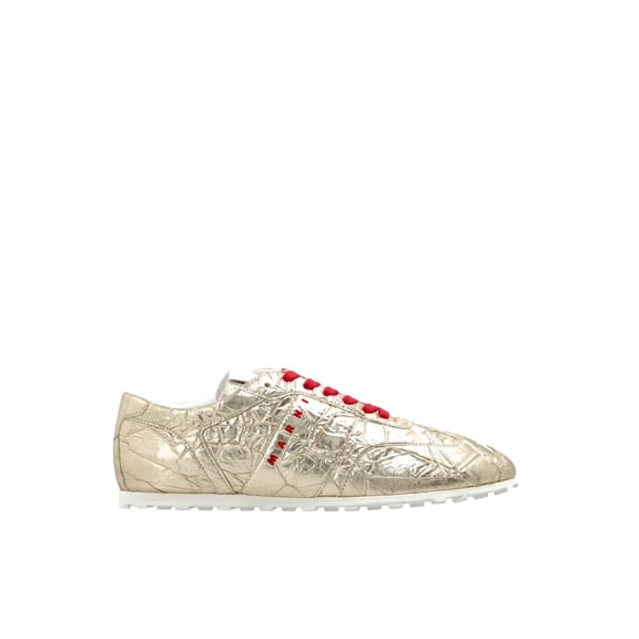 Marni Silver Foil Low Top Sport Sneakers Neutrals (Women's)