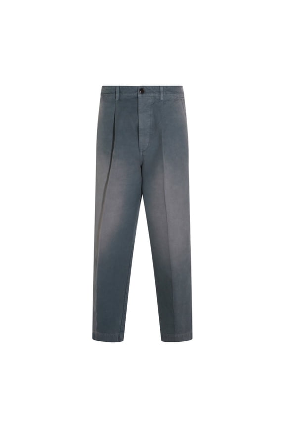 Straight-Leg Trousers With Gradient Effect And Pleat Detail (Men's)