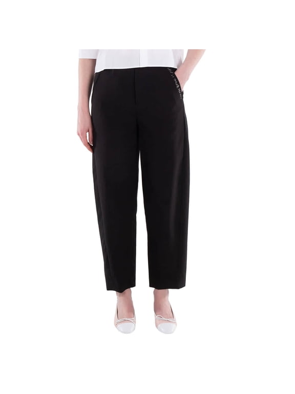 Tailored High-Waisted Trousers With Relaxed Fit (Women's)