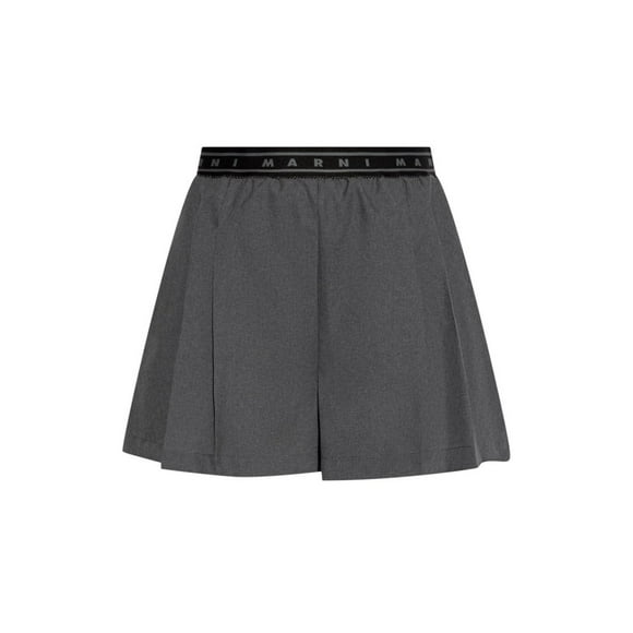 Flared Virgin Wool Tailored Shorts (Women's)