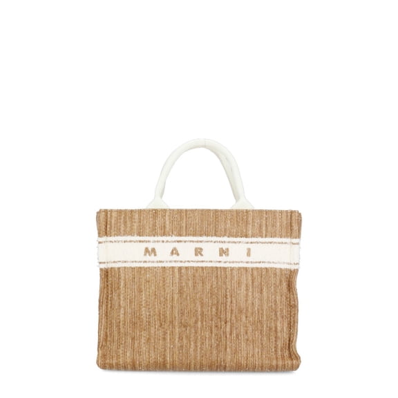 Marni Woman Tote Bag With Logo Brown