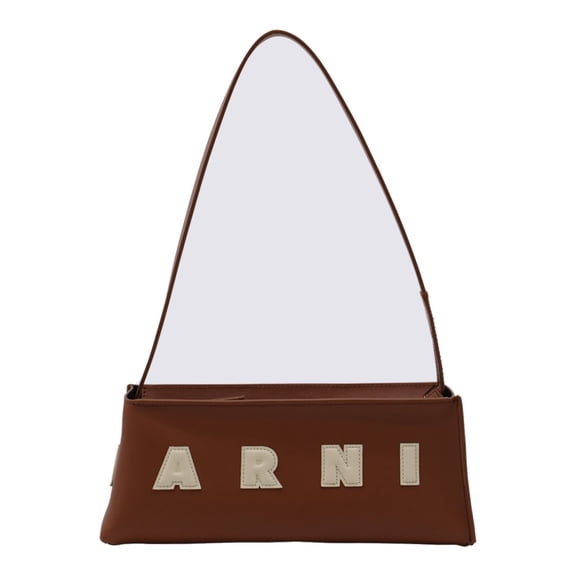 Marni Women's Brown Calfskin Leather Bora "Museo" Bag Brown