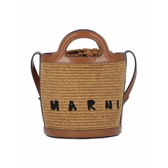 Marni Women's "Tropicalia" Small Bucket Bag Brown