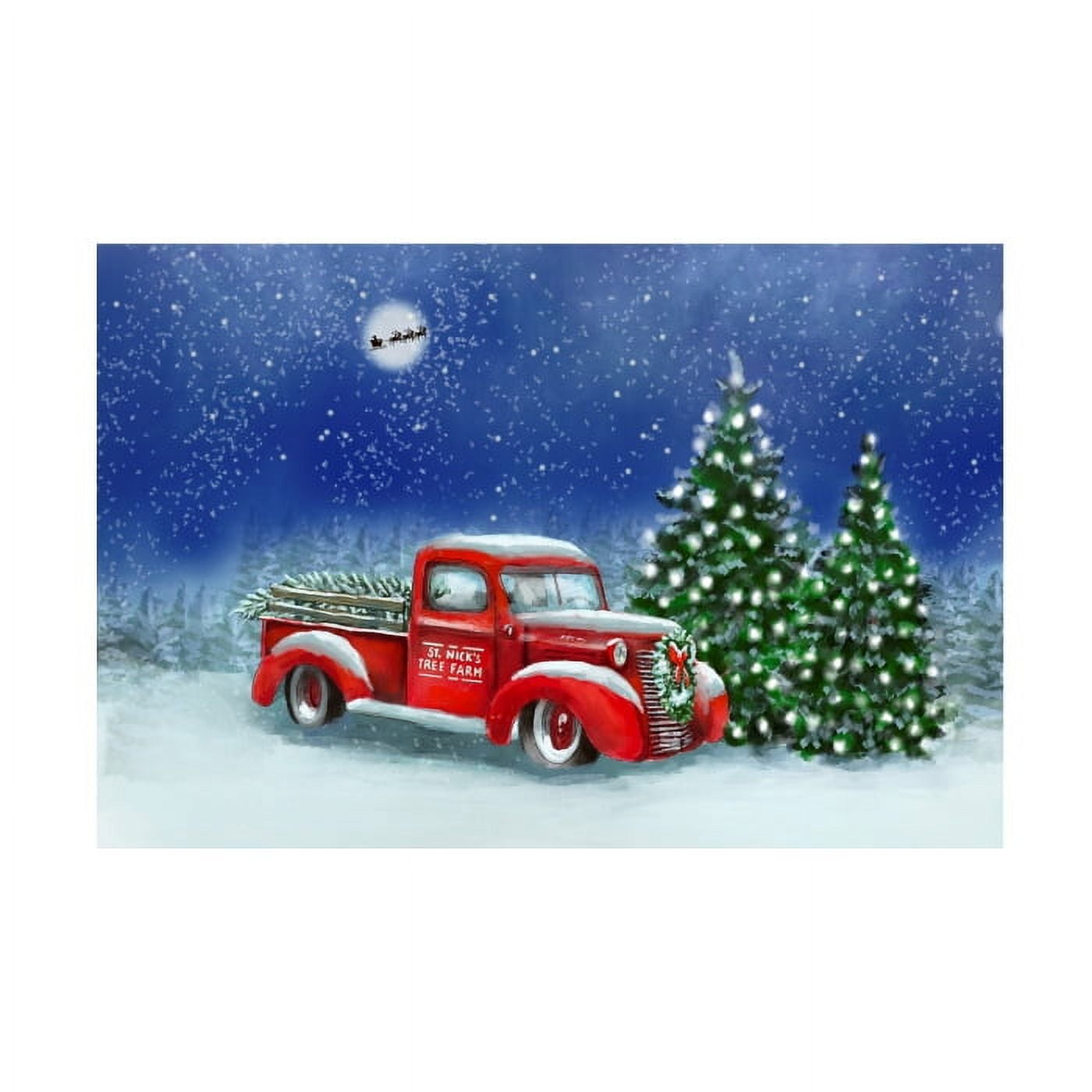 Marnie Bourque 'Red Truck Tree' Canvas Art