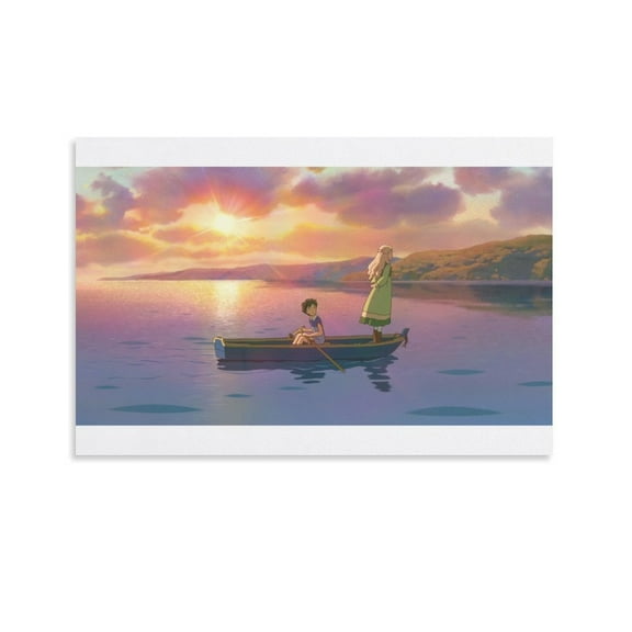 When Marnie Was There Poster Japanese Anime Famous Posters Art Print Wall Photo Paint Poster Hanging Picture Family Bedroom Decor Gift 20x30inch(50x75cm)