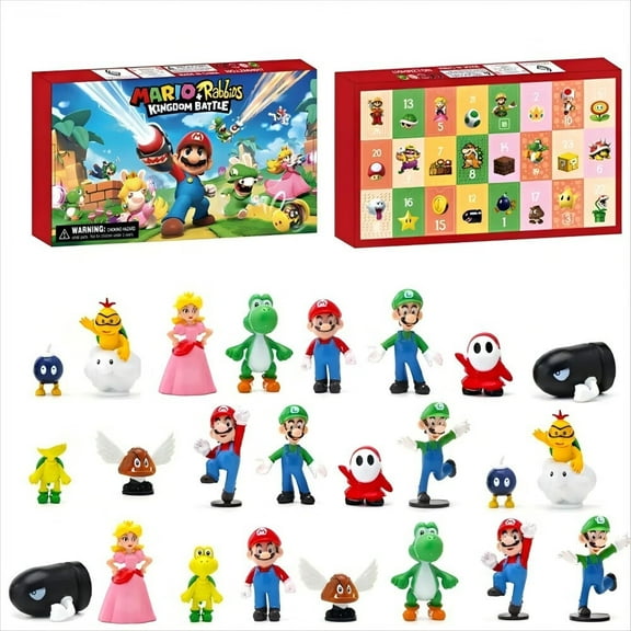 Maro Mini Toys Holiday Advent Calendar 2024, 24 Pcs Random Figure, Christmas Countdown Surprise Box(Version B)