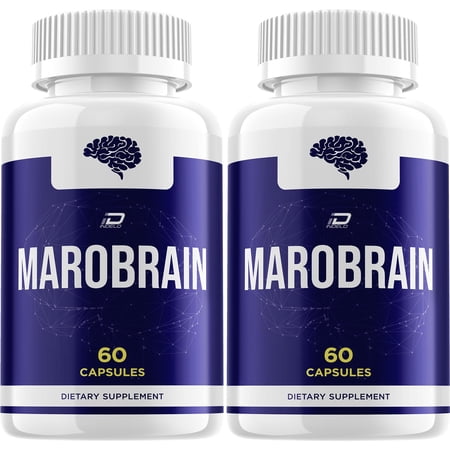 Marobrain Supplement Capsules – Maro Brain Natural Blend Memory Focus Pills, 2 Pack, 120 Capsules