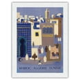 thumbnail image 1 of Maroc (Morocco) Algerie (Algeria) Tunisie (Tunisia) - Vintage Airline Travel Poster by Bernard Villemot c.1952 - Japanese Unryu Rice Paper Art Print 24 x 32 in, 1 of 4