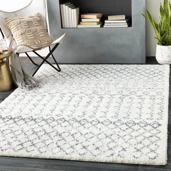 Maroc Shag Medium Gray 2' x 3' Global Rectangle Area Rug