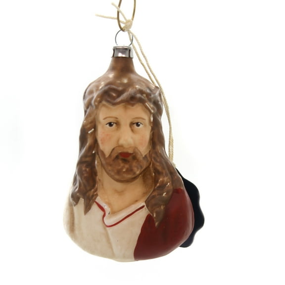 Jesus Christ Vintage Looking - 3.25 Inch, Glass - Ornament Feather Tree 2011031