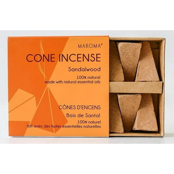 Maroma EDA Incense Cone Sandalwood 10 Cone