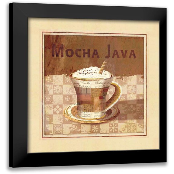Maron, Linda 12x12 Black Modern Framed Museum Art Print Titled - Mocha Java