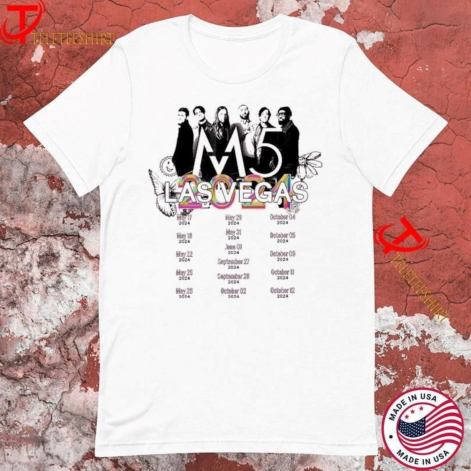 Maroon 5 Las Vegas 2024 Tour Chrome Tshirts