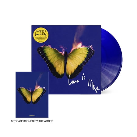 Maroon 5 Love Is Like – Limited Edition Transparent Electric Blue Vinyl [Signed Insert] Records & LPs