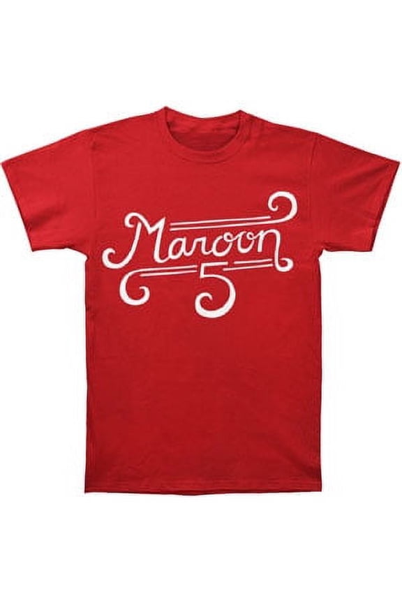 Men's Curl Logo Slim Fit T-shirt XX-Large Red