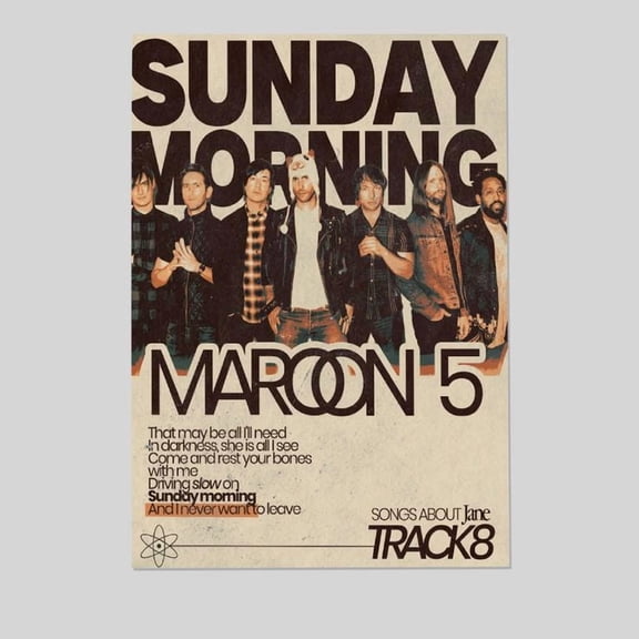 Maroon 5 Sunday Morning Poster Size 24''x36'' - Postora