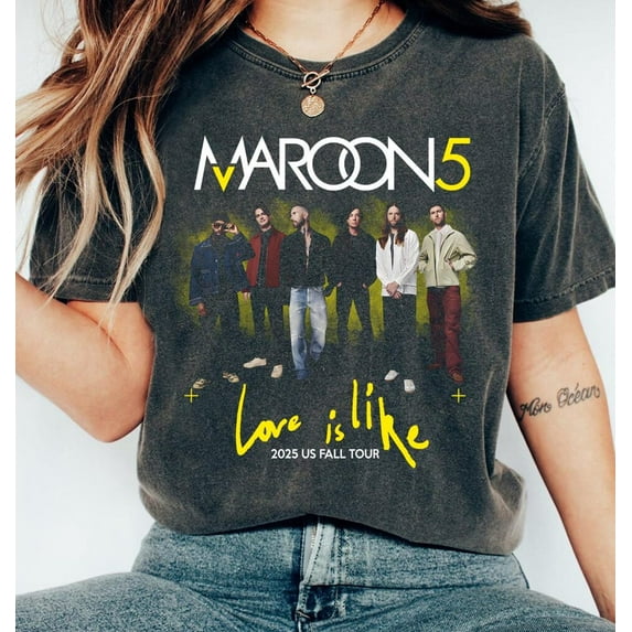 Maroon 5 Vintage Shirt, Maroon 5 Retro Shirt, Maroon 5 Love Is Like Tour 2025 Shirt, Maroon 5 Band Fan Gift, Maroon 5 Merch, Maroon 5 Shirt