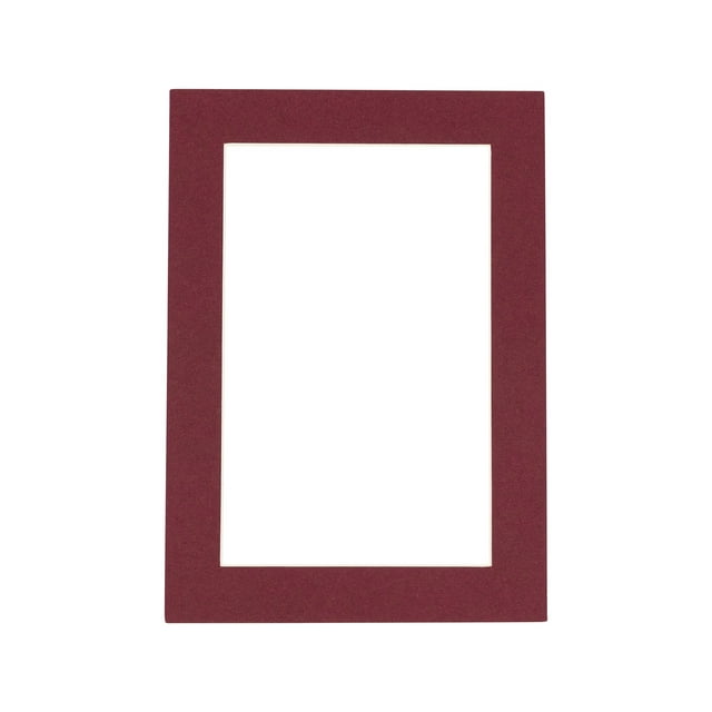 Maroon Acid Free 11x14 Picture Frame Mats with White Core Bevel Cut for ...