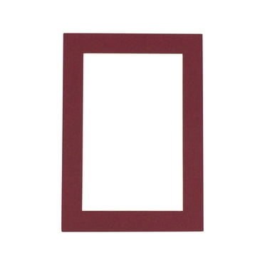 Maroon Acid Free 12x18 Picture Frame Mats with White Core Bevel Cut for 11x14 Pictures - Fits 12x18