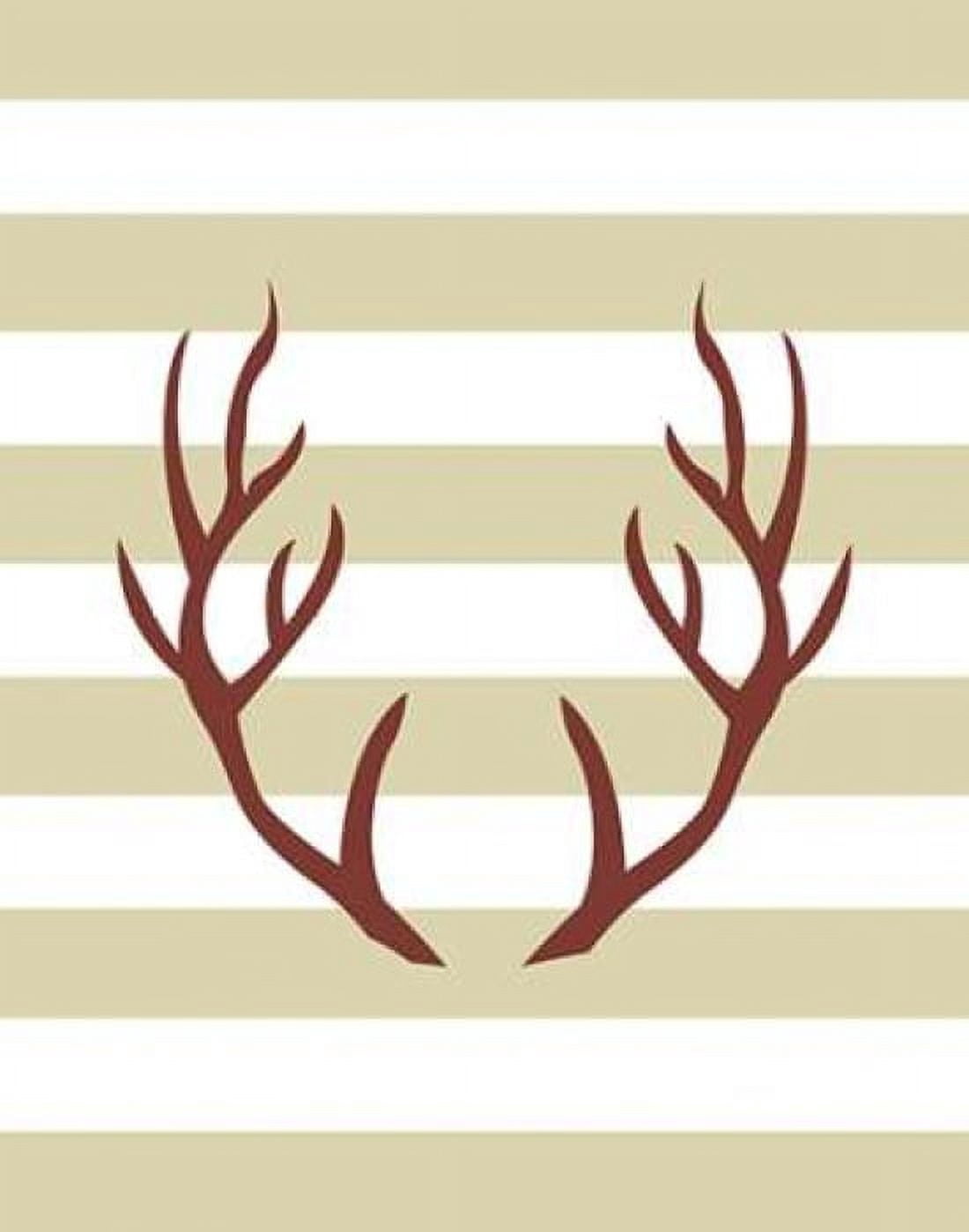 Maroon Antlers Canvas Art - Tara Moss (22 x 28)