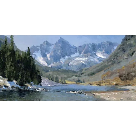 Maroon Bells by Tim Breaux Canvas Giclee - Limited Edition - Signed & Numbered 200 - 20x40 - 1 Unit per pack