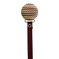 thumbnail image 1 of Maroon Chevron Pacifier Clip with Matching Ribbon, 1 of 1