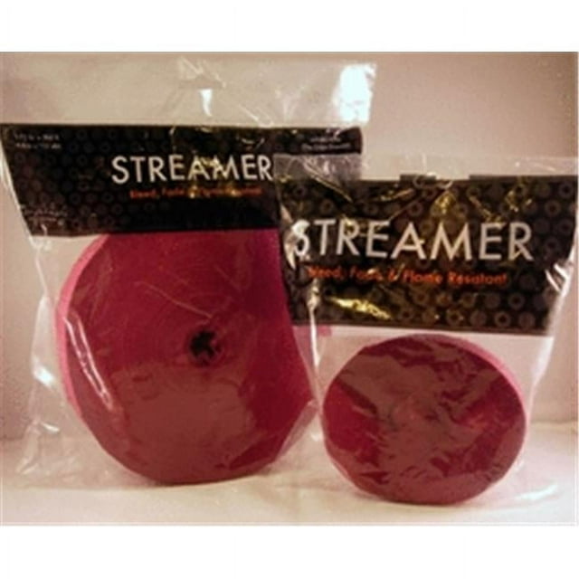 Maroon Crepe Streamer 81'