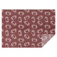 thumbnail image 1 of Maroon Footballs Pattern Rectangle Tablecloth 60"x84",Waterproof Polyester Rectangle Table Cloth, Wipeable Spillproof Polyester Tablecloth for Dining, Camping, Indoor and Outdoor, 1 of 5