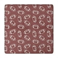 thumbnail image 1 of Maroon Footballs Pattern Square Fitted Tablecloth with Elastic Edge,Square Table Cover,Washable Elastic Table Cover for Home Kitchen Party Decor 34"x34", 1 of 6