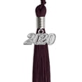 thumbnail image 1 of Maroon Graduation Tassel with Silver Date Drop, 1 of 2